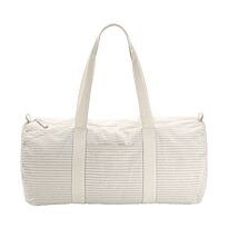 Striped Organic Cotton Barrel Bag