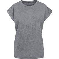 Women'S Acid Washed Extended Shoulder Tee