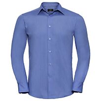 Long Sleeve Polycotton Easycare Fitted Poplin Shirt