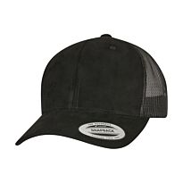 Imitation Suede Leather Trucker Cap