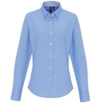 Women'S Cotton-Rich Oxford Stripes Blouse