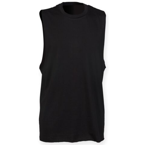 High Neck Slash Armhole Vest