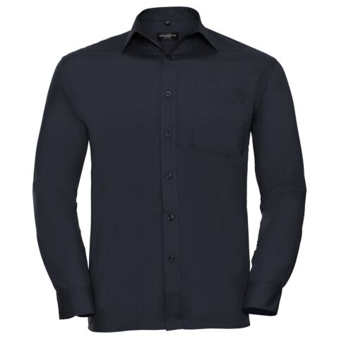 Long Sleeve Polycotton Easycare Poplin Shirt