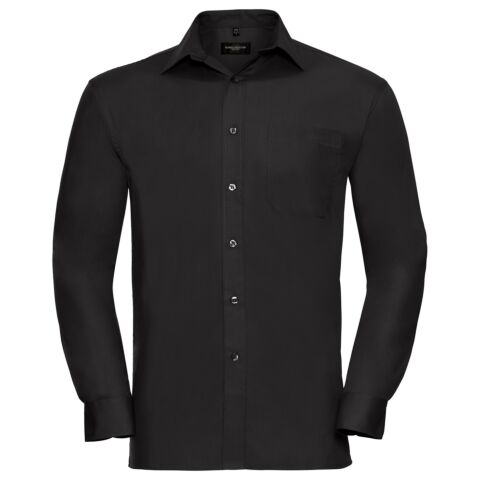 Long Sleeve Pure Cotton Easycare Poplin Shirt