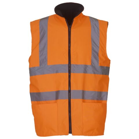 Hi-Vis Reversible Fleece Bodywarmer (Hv008F)