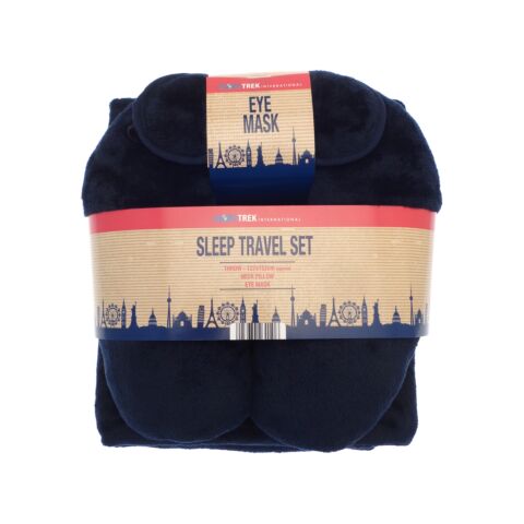 Travel Set (Neck Pillow, Eye Mask And Fleece Blanket)