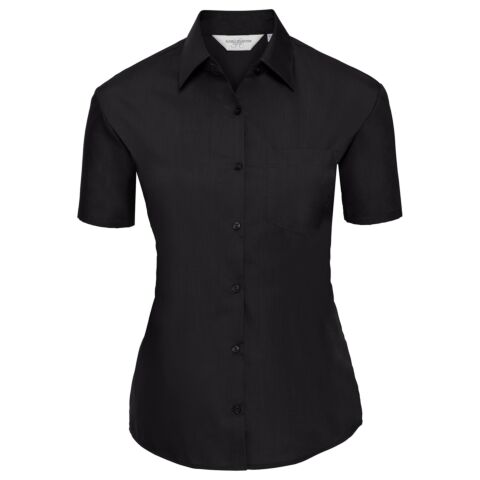 Women'S Short Sleeve Polycotton Easycare Poplin Shirt