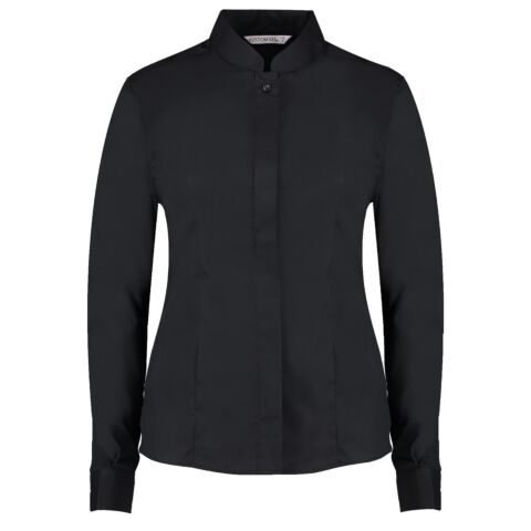 Women'S Mandarin Collar Shirt Long-Sleeved (Tailored Fit)