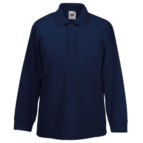 Kids Long Sleeve 65/35 Polo