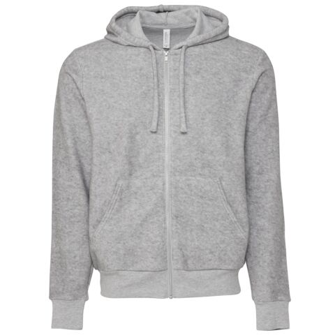 Unisex Sueded Fleece Full-Zip Hoodie