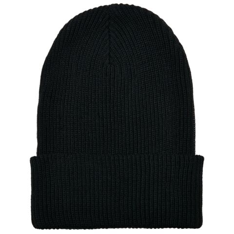 Recycled Yarn Ribbed Knit Beanie