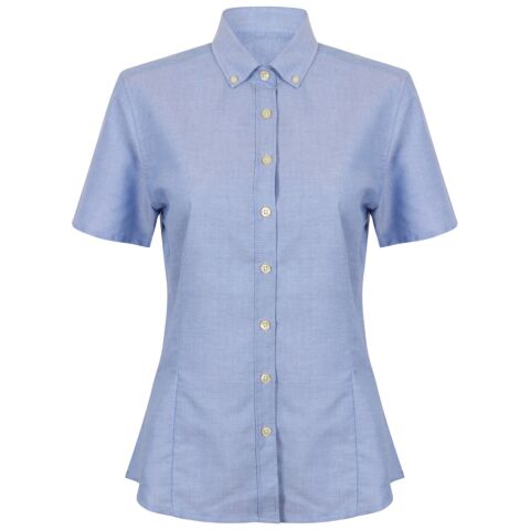 Women'S Modern Short Sleeve Oxford Shirt