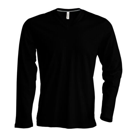 Men'S Long-Sleeved V-Neck T-Shirt