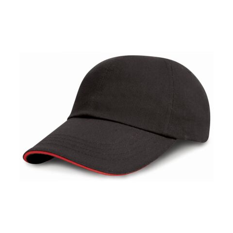 Junior Low-Profile Heavy Brushed Cotton Cap With Sandwich Peak