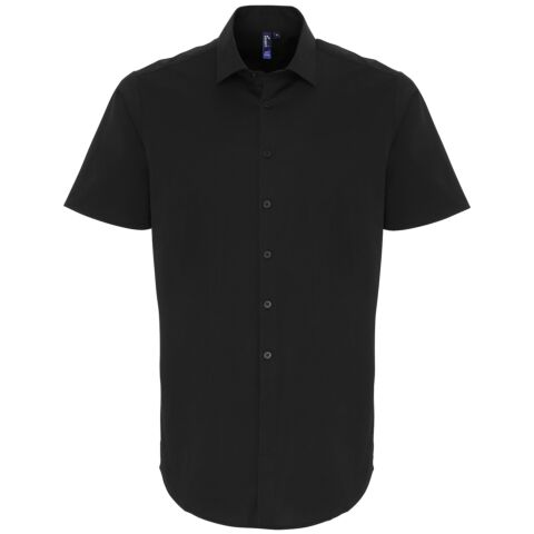 Stretch Fit Cotton Poplin Short Sleeve Shirt